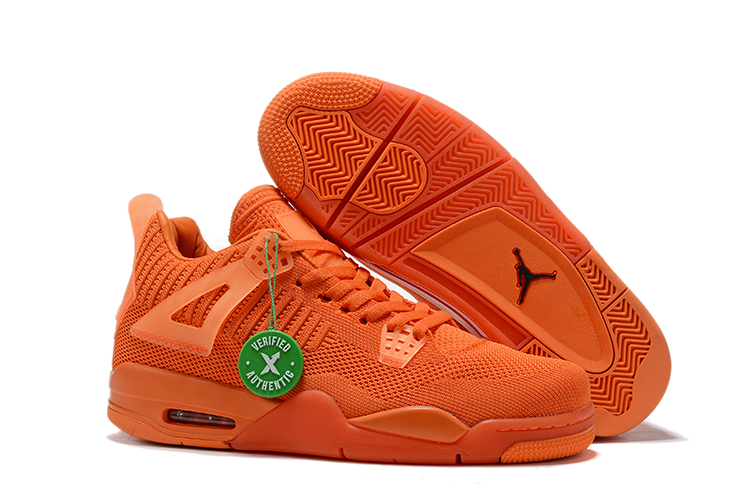 Air Jordan 4 Retro Flyknit All Orange Shoes